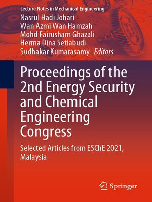 cover image of Proceedings of the 2nd Energy Security and Chemical Engineering Congress